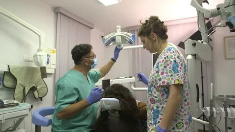 Dentist clinic at work Stock Footage 113191035