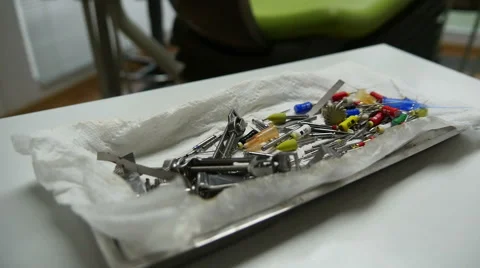 Dentist Equipment on Table Stock Footage 49690982