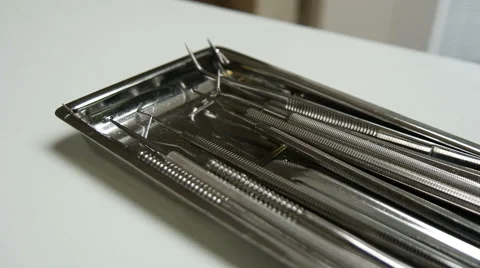 Dentist Equipment on Table Stock Footage 49692052