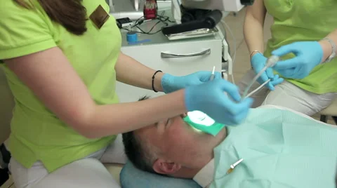 Dentist Exam With Microscope Stock Footage 63314613