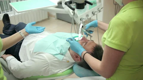 Dentist Exam With Microscope Stock Footage 63314787