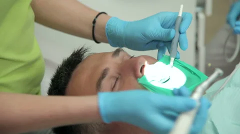 Dentist Exam With Microscope Stock Footage 63314963