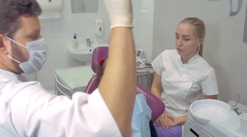 Dentist Examining a Child Stock Footage 69001416