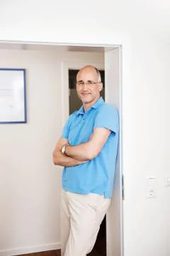 Dentist in his practice Stock Photos