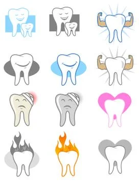 Dentist icon set Stock Illustration