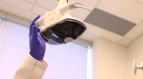 Dentist light aiming at you. Stock-Footage 42919616