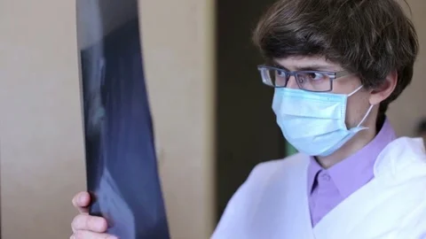 The Dentist is Looking an X-ray Stock Footage 73039363