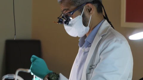 Dentist Medium Shot Stock Footage 86579680