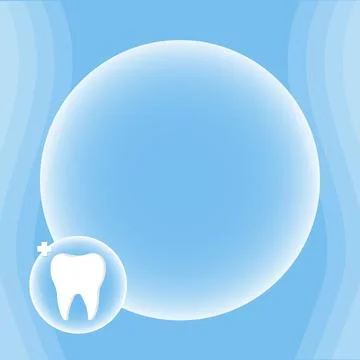 Dentist profession web banner or landing page with teeth icon. Stock Illustration