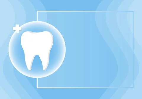 Dentist profession web banner or landing page with teeth icon. Stock Illustration