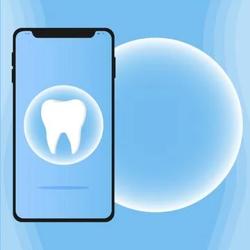 Dentist profession web banner or landing page with teeth icon. Stock Illustration