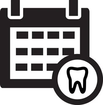 Dentist reception day icon. Schedule an dentist appointment sign. Illustrazione stock