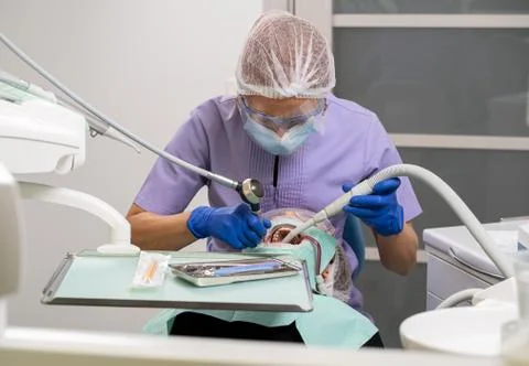 At the dentist s appointment Stock Photos