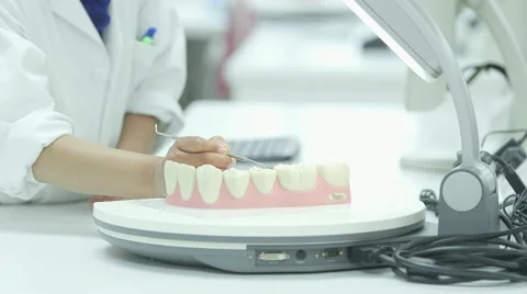 Dentist School Teaching Stock Footage 47671943