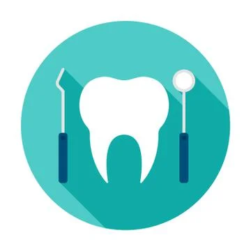 Dentist Tools Circle Icon Stock Illustration