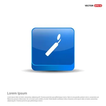 Dentist tools elements icon - 3d Blue Button Illustrazione stock