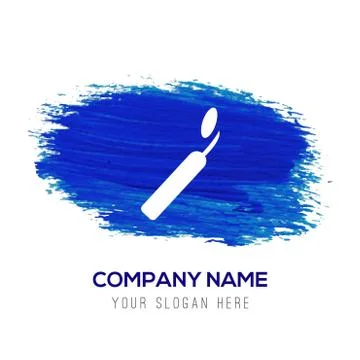 Dentist tools elements icon - Blue watercolor background Illustrazione stock
