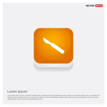 Dentist tools elements icon Orange Abstract Web Button Stock Illustration