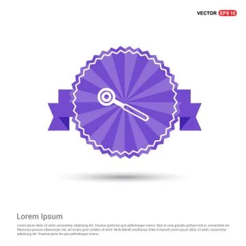 Dentist tools elements icon - Purple Ribbon banner イラスト素材