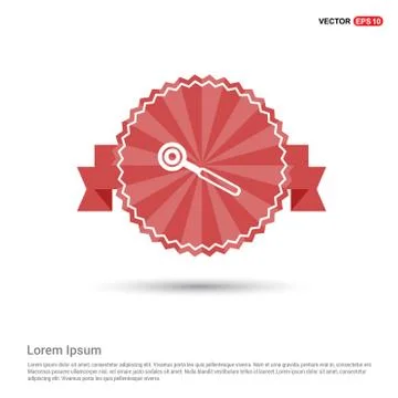 Dentist tools elements icon - Red Ribbon banner Stock Illustration