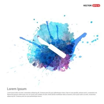 Dentist tools elements icon - Watercolor Background Stock Illustration