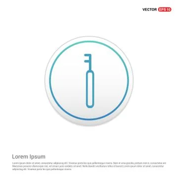 Dentist tools elements icon - white circle button 스톡 일러스트