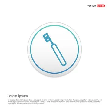 Dentist tools elements icon - white circle button 스톡 일러스트