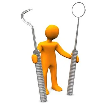 Dentist with tools Stock Illustration