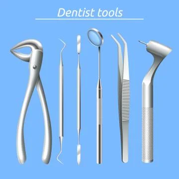 Dentist Tools Set Stock Illustration