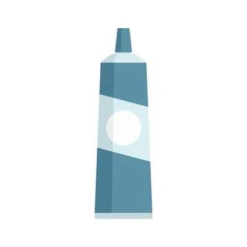 Dentist toothpaste icon flat isolated vector Ilustración de archivo