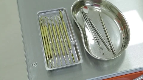 Dentist tray Stock Footage