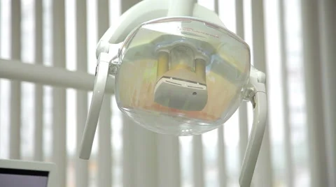 Dentist turned on the lamp Video stock 63313557