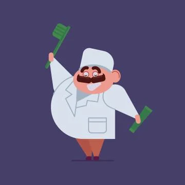 Dentist Vector illustration of a flat design Stock Illustration