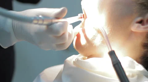 Dentist at work Stock Footage 33800653