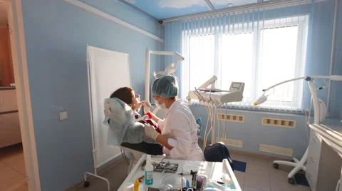 Dentist at work in the office Stock Footage 60842869