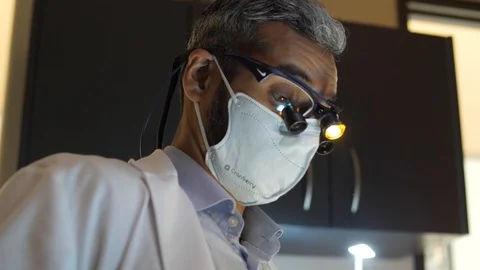 Dentist Working Close Up Stock Footage 86579663