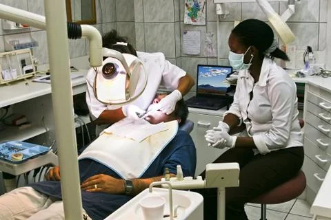 Dentist working Stock Photos