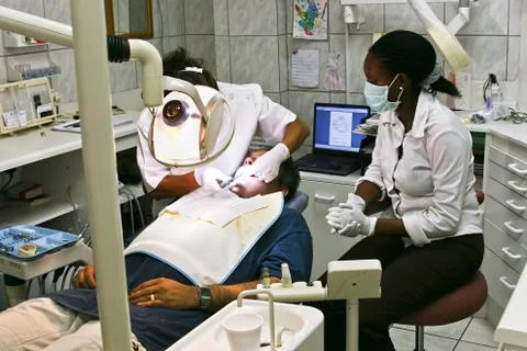 Dentist working Stock Photos