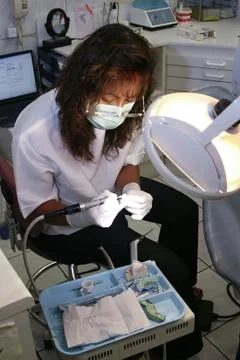 Dentist working Stock Photos