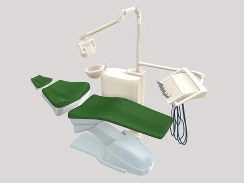 Dentistry chair 3d Render Stock Illustration