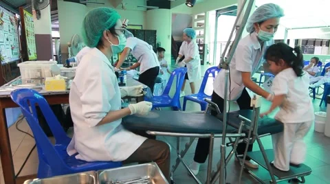 Dentistry for kid, student Elementary School. Bangkok Thailand Stock Footage 64679773