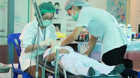 Dentistry for kid, student Elementary School. Bangkok Thailand Stock Footage 64679782