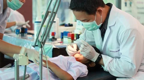 Dentistry for kid, student Elementary School. Bangkok Thailand Stock Footage 64679798