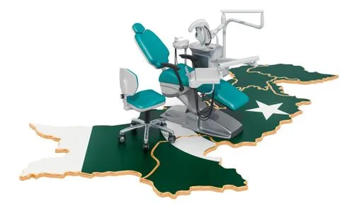 Dentistry in Pakistan concept, 3D rendering Stock Illustration