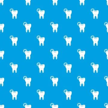 Dentistry pattern seamless blue Stock Illustration