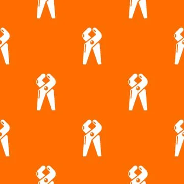 Dentistry tool professional pattern vector orange 스톡 일러스트