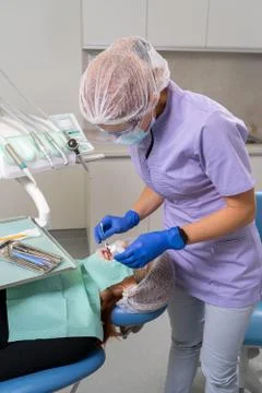 At the dentist's appointment Stock Photos