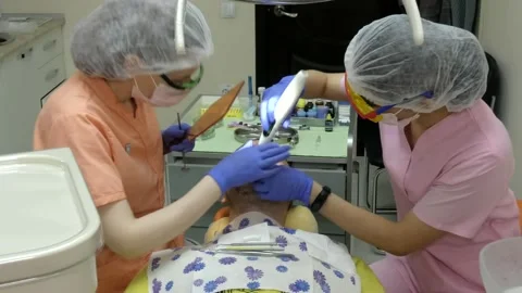 At the dentist's clinic Stock Footage 147728070