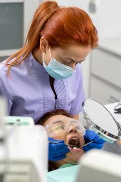 At the dentist's consultation Stock Photos