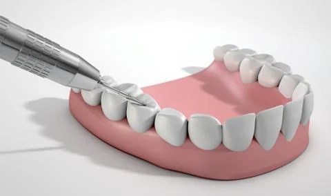 Dentists Drill And Teeth Illustrazione stock